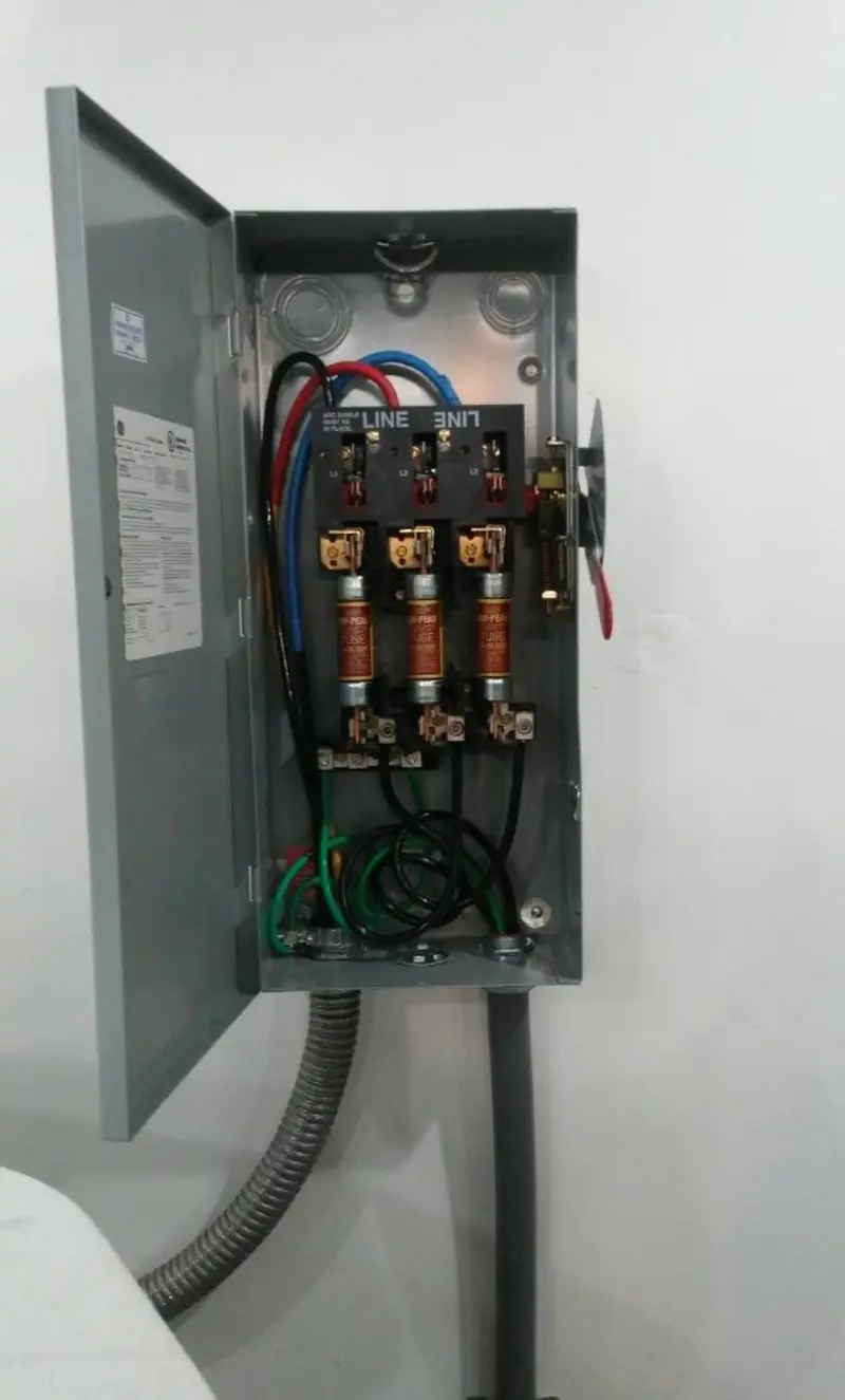 Three-phase disconnect switch installed for Electrical Wiring & Rewiring in Marshfield